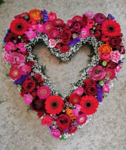 Hjärta junsele blomsterbutik